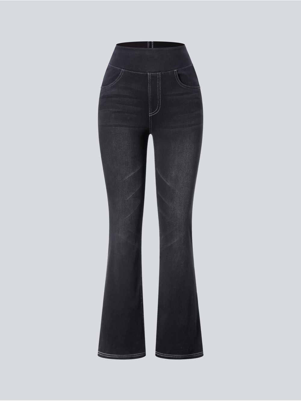 Halara High Waisted Pockets Washed Casual Bootcut Jeans Size Large